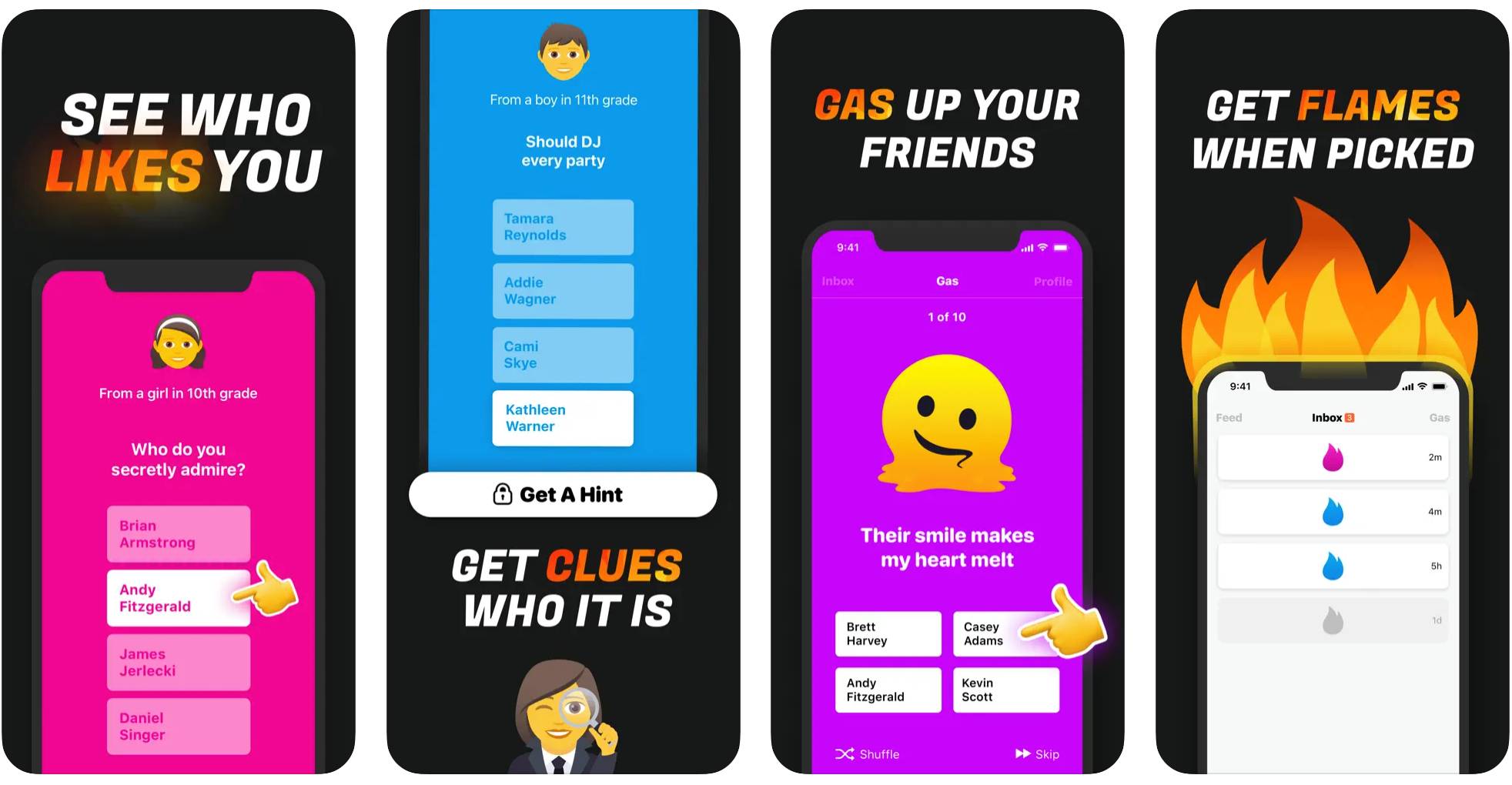 Capturas de pantalla de la aplicación Gas.